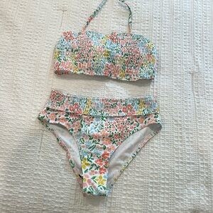 🌸perfect summer bikini! High waisted, bandeau/halter top!!🌸